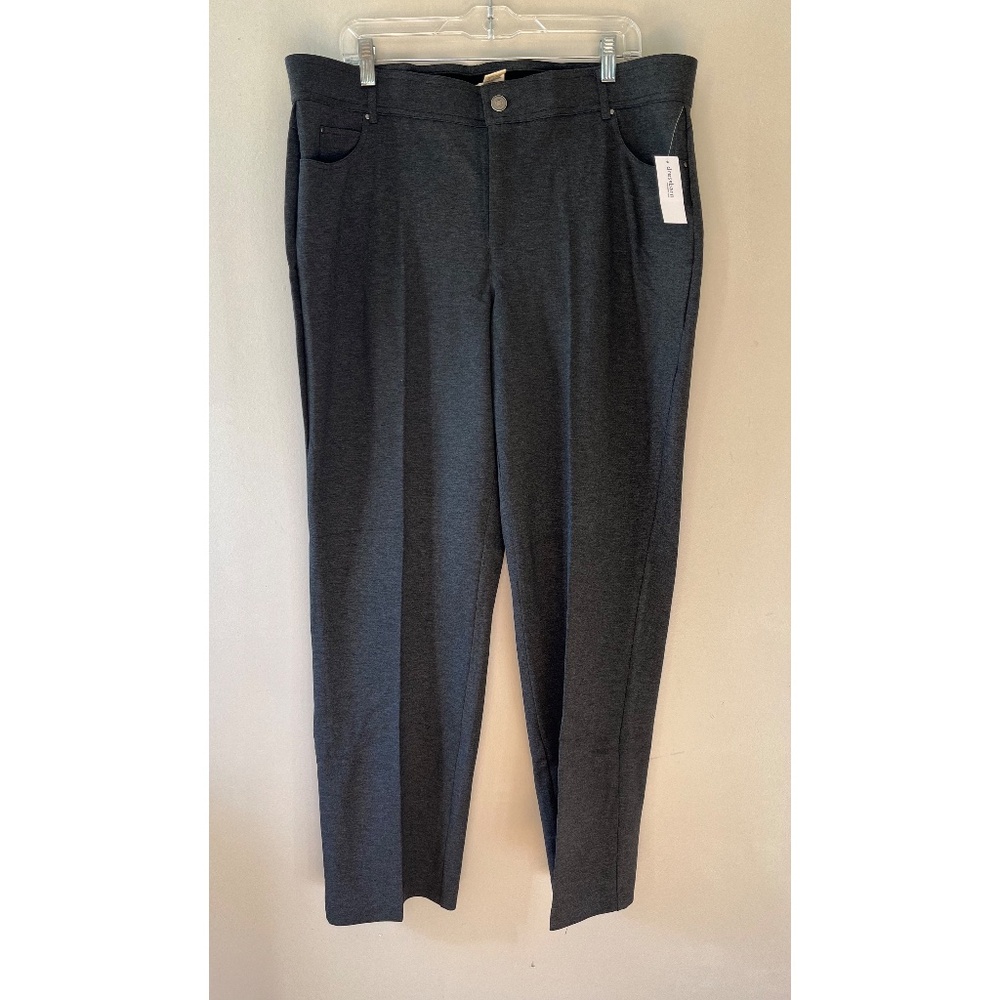Retrology Plus Sz 20W High Rise Stretch Pull On Gray Pants Classic Fit‎ Pockets